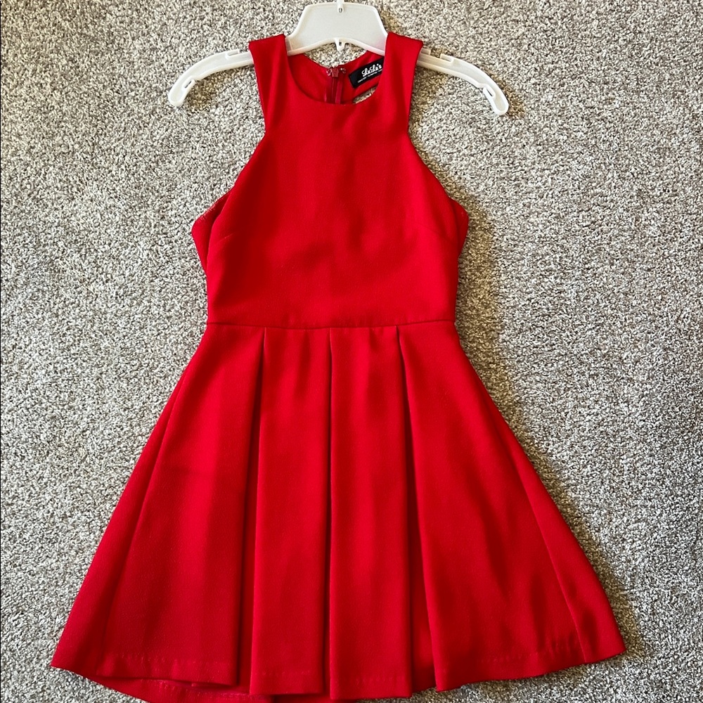 Lulu's Bright Red Sleeveless Dress